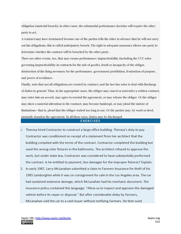 Business Law and the Legal Environment - Page 514